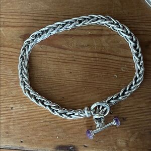 Heavy Sterling Silver and amethyst Chocker